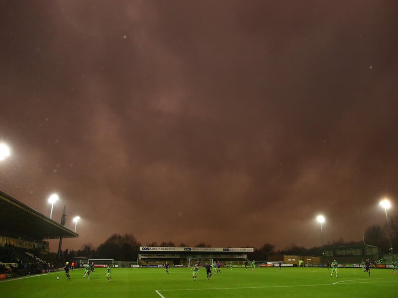 Storm clouds gather during Stags game at The New Lawn.