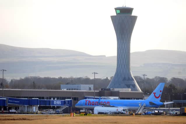 Edinburgh Airport control tower.