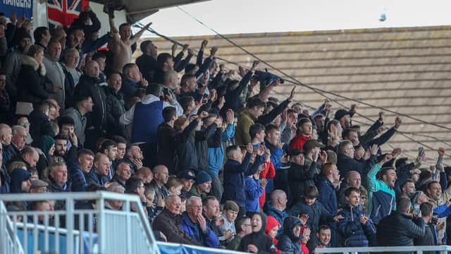 Hartlepool United fans at Victoria Park.