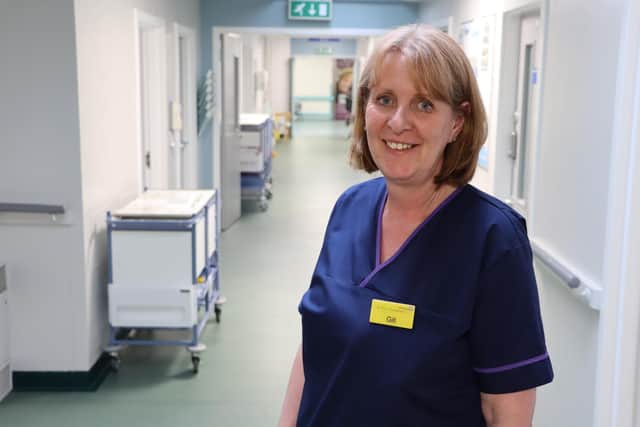 Gill Stafford, a Parkinson’s specialist nurse who has worked at the Trust for eight years.