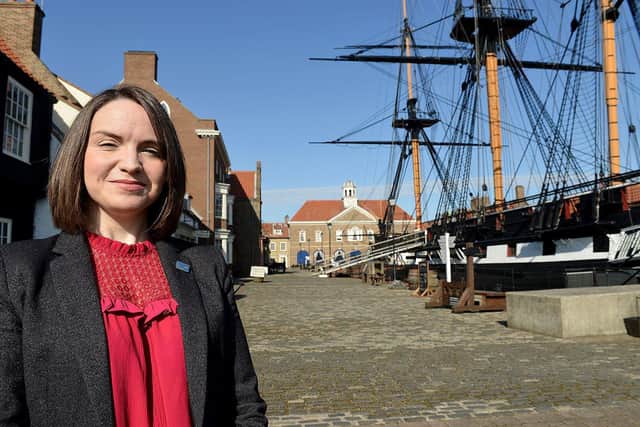 Roslyn Adamson at HMS Trincomalee. Picture by FRANK REID