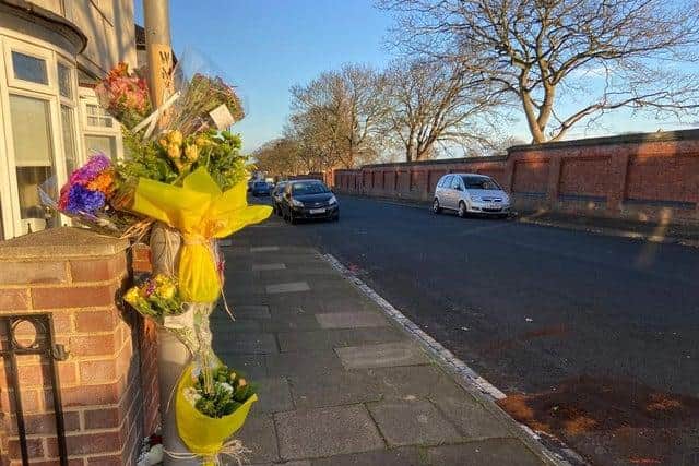 Flowers have been left in Chester Road in Hartlepool in tribute to Michael Clarke.