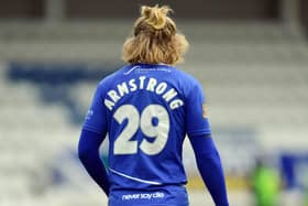 Luke Armstrong enjoyed a memorable spell with Hartlepool United during the 2020-21 campaign. Picture by FRANK REID