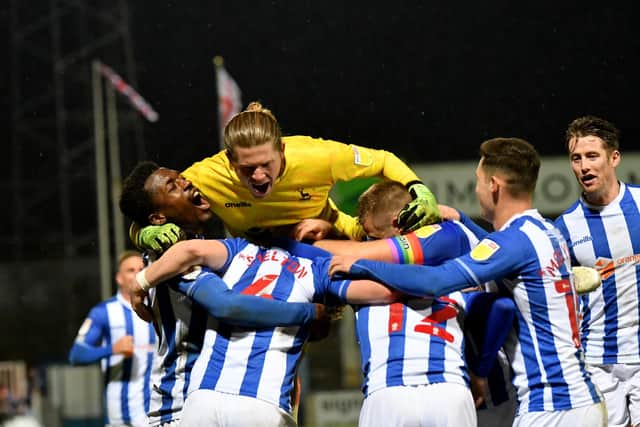 Hartlepool United have enjoyed success on the field this month in both cup competitions. Picture by FRANK REID