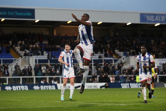 Umerah took his tally for the season to 10 goals in the FA Cup against Harrogate. (Credit: Mark Fletcher | MI News)
