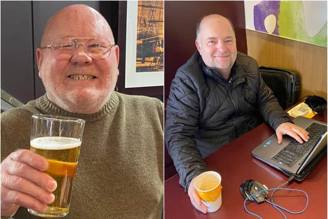 Duncan MacDonald, left, enjoys a pint in Hartlepool's Ward Jackson pub while Mark Walls, right, relaxes with a morning coffee in the Marina Way  McDonald's branch.