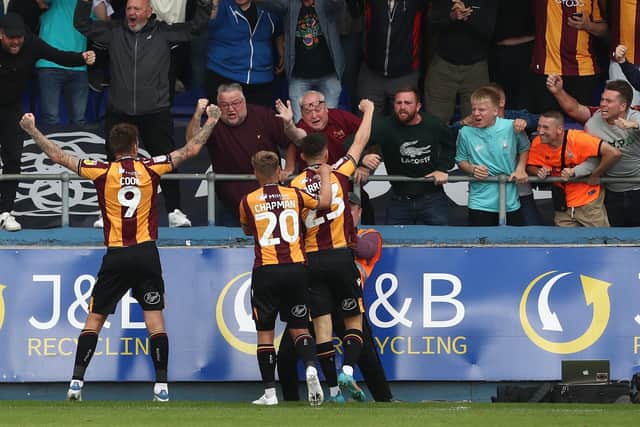 Bradford City inflicted Hartlepool United's third defeat of the season. (Credit: Mark Fletcher | MI News)