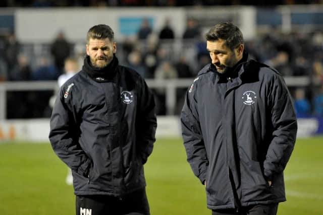 Graeme Lee and Michael Nelson have enjoyed a positive start to their tenure at Hartlepool United. Picture by FRANK REID