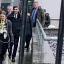Prime Minister Rishi Sunak smiles as he begins his tour of Hartlepool's Northern School of Art and Northern TV and Film Studios.