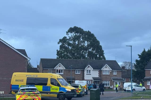 Police in Allerton Close, Hartlepool, on November 23. Picture courtesy of Hartlepool News and Alerts.