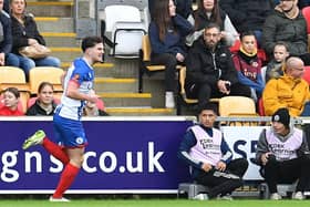 Jake Hastie made a goalscoring return to the Hartlepool United starting line-up. Picture by FRANK REID