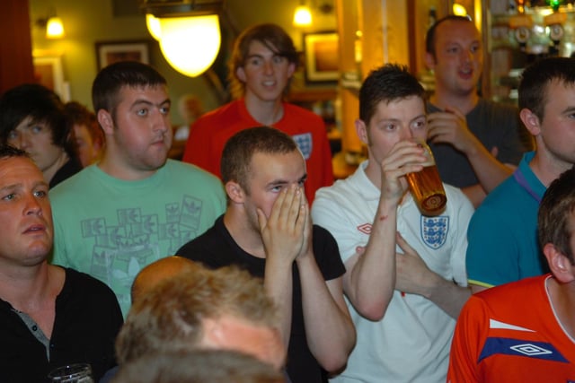 Fans watch as England bow out against Germany.