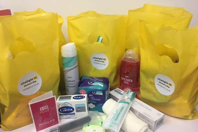 An example of the hygiene packs provided through the project.