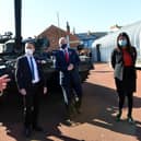Heugh Gun Battery manager Diane Stephens, far left, with, from second left, Labour's Dr Paul Williams, John Healey and Lisa Nandy.