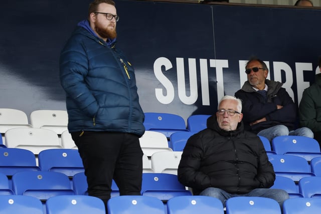 Pools' fans during the Vanarama National League match between Hartlepool United and Southend United at Victoria Park, Hartlepool on Saturday 16th March 2024. (Photo: Mark Fletcher | MI News)