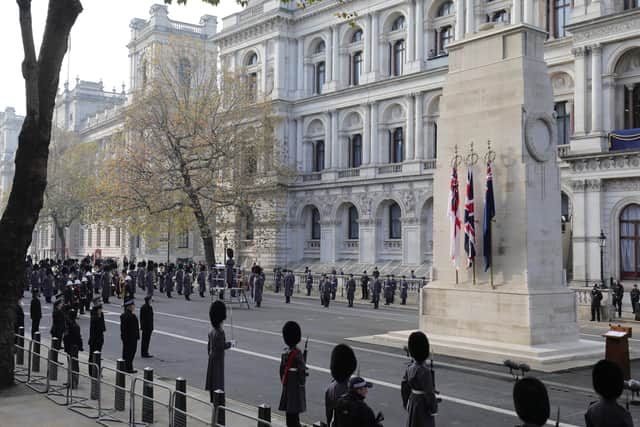Last year's Cenotaph ceremony under COVID restrictions
