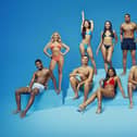 The cast of Love Island UK series 10: André Furtado, Molly Marsh, George Fensom, Ruchee Gurung, Ella Thomas, Catherine Agbaje, Tyrique Hyde, Medhi Edno, Jess Harding and Mitchel Taylor. (Credit: Vincent Dolman/ITV)