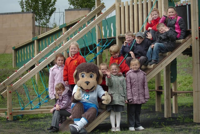 Pupils from St Aidan's Primary School were joined by H'Angus for the opening of the new playground at Saltholme in 2009. Is there someone you know in the picture?




CATCHLINE HM2509SALT