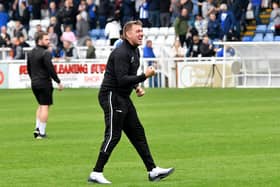 Hartlepool boss Dave Challinor has emerged as bookies favourite to take over at Stockport County. Picture by FRANK REID