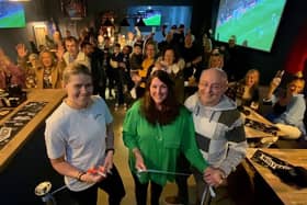 Savannah Marshall officially opens Seaton Carew's new sports bar, the Waddle Inn.