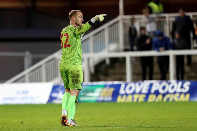 Hartlepool United may look to bring Fleetwood Town goalkeeper Alex Cairns back to the club. (Credit: Mark Fletcher | MI News)