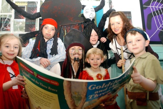 Pupils and staff dress up for World Book Day in 2007.