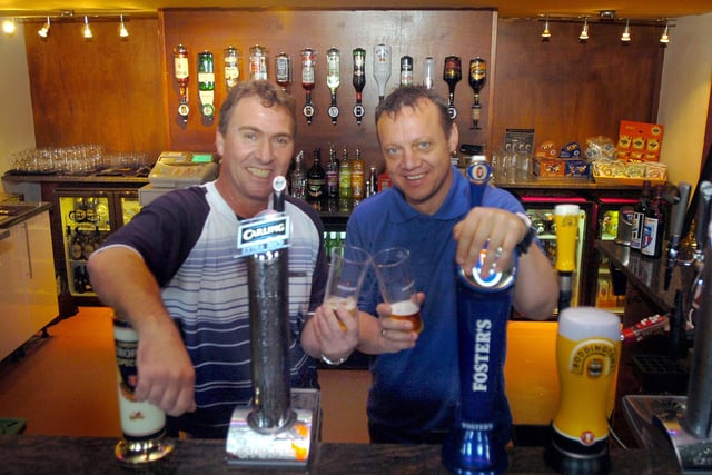 Behind the bar in 2008 was Paul Kerr and Tony Short.