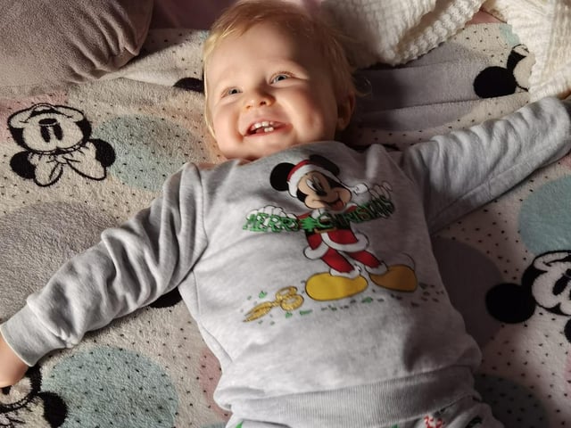Bligh, age 11 months, ready to celebrate Christmas.