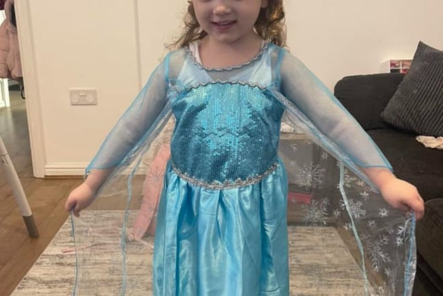 Lauren sent us this photo of Ivy dressed as Elsa.