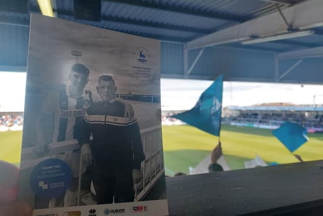 Hartlepool United fans paid tribute during the Sutton United match.