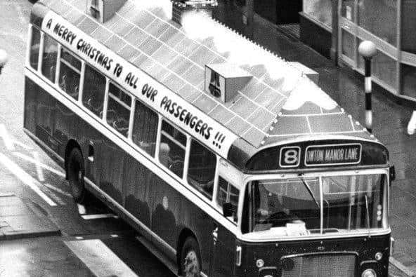 The Santa bus in 1974.