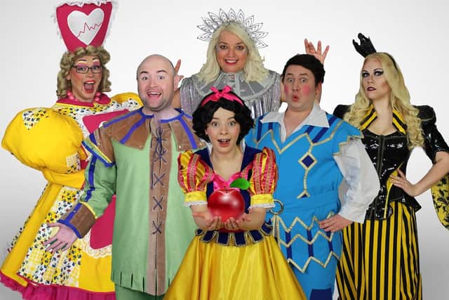 The cast of Snow White and the Seven Dwarfs.