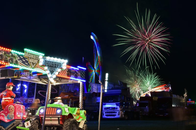 Fireworks mark the 100th Hartlepool Carnival.