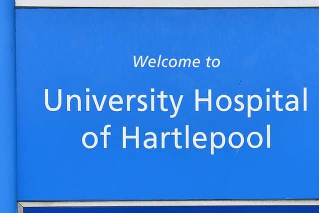 The hospital is part of North Tees and Hartlepool NHS Foundation Trust.