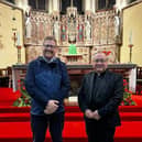 Canon Paul with Jonathan Brash at St Joseph’s Church.