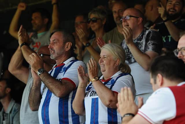 Hartlepool United supporters enjoyed their first win on the road against Southend United. Picture by FRANK REID
