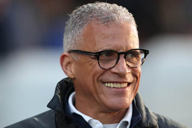Keith Curle was pleased with aspects of Hartlepool United's display against Harrogate Town (Credit: Mark Fletcher | MI News)