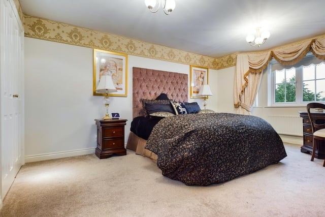 The home boasts five well-decorated bedrooms.