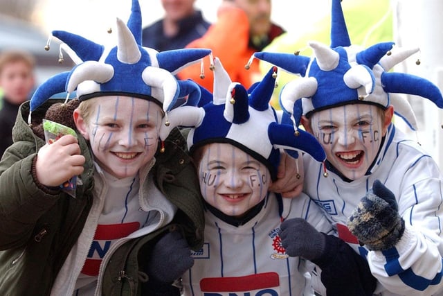 Three Hartlepool United are ready for the FA Cup clash at Sunderland in 2004.