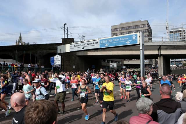 Thousands of runners taking on the Great North Run between Newcastle and South Shields on Sunday, September 11. Picture: PA.