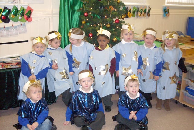 Jesmond Road Primary School's Nativity cast in 2010.