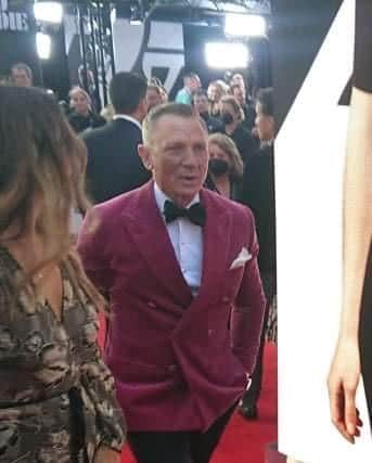 Phil took this picture of actor Daniel Craig at the premiere.