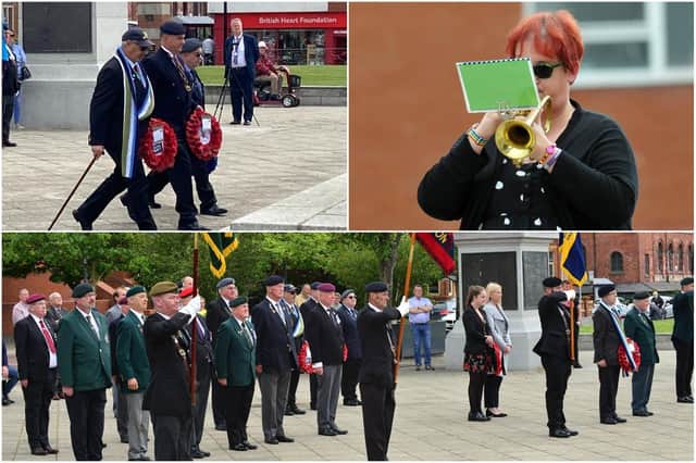 Veterans, families and civic leaders remembered marked the 40th anniversary of the end of the Falklands conflict in Hartlepool town centre.