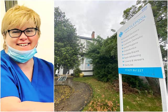 Dr Caroline Jackson, left, clinical director of the Hartlepool Dental and Implant Centre, right, discusses how patient visits will change as the coronavirus lockdown eases.