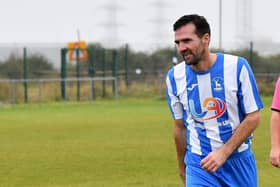 Tommy Miller in action for a Hartlepool United legends side in 2019. Picture by FRANK REID
