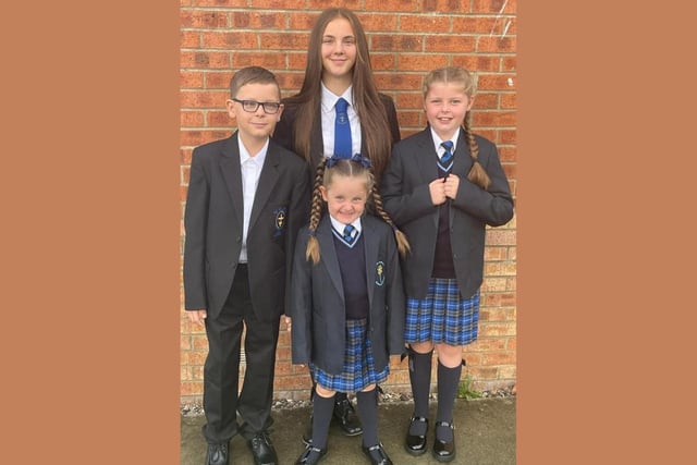 Back to school in Hartlepool. Casey, Jaxon, Amelia and Tia-Rose ready for the next adventure.