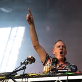 Fatboy Slim performs on the AO Live Stage on day seven of the 2020 Australian Open at Melbourne Park on January 26, 2020 in Melbourne, Australia.