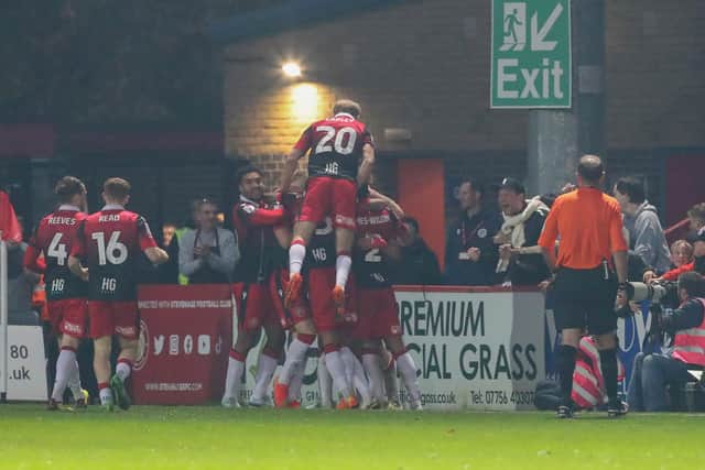 Danny Rose scored the only goal of the game as Stevenage beat Hartlepool United. (Credit: John Cripps | MI News)