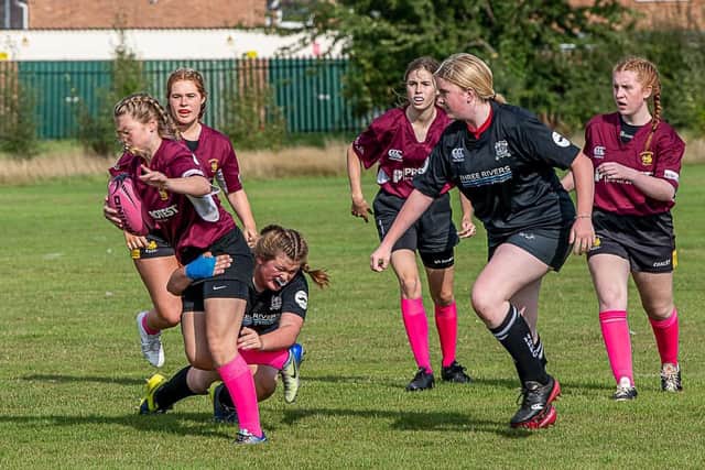 U16 Girls Academy at Hartlepool Rugby Club in Mayfield Park, Hartlepool.