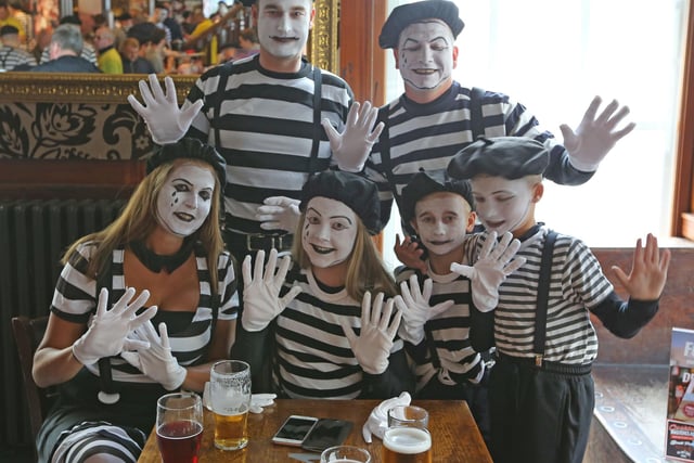 Poolies posed as mime artists to watch a disappointing 1-0 reverse at Cheltenham Town. The defeat ultimately cost Hartlepool their English Football Status.